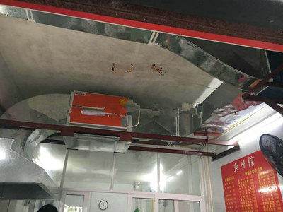 武汉某小区饭店安装油烟净化器